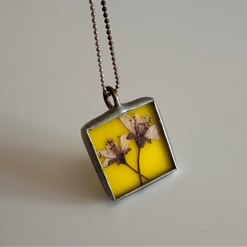 Botanical specimen necklace